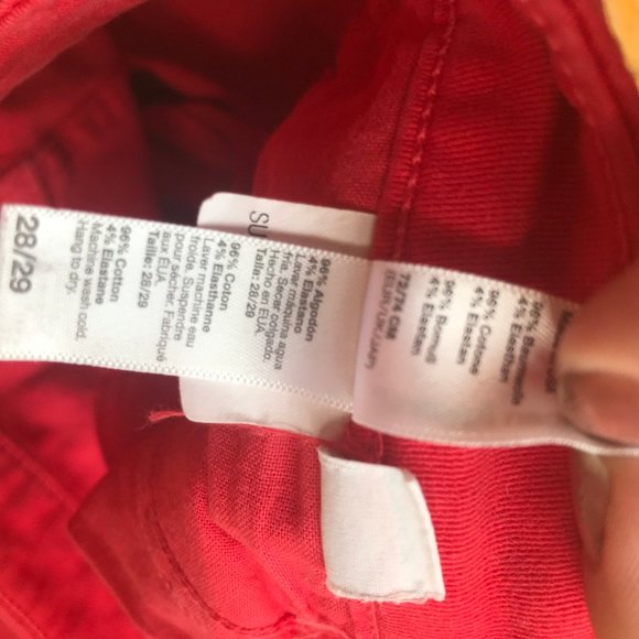 American Apparel High Waisted Red Jeans - Picture 3 of 3